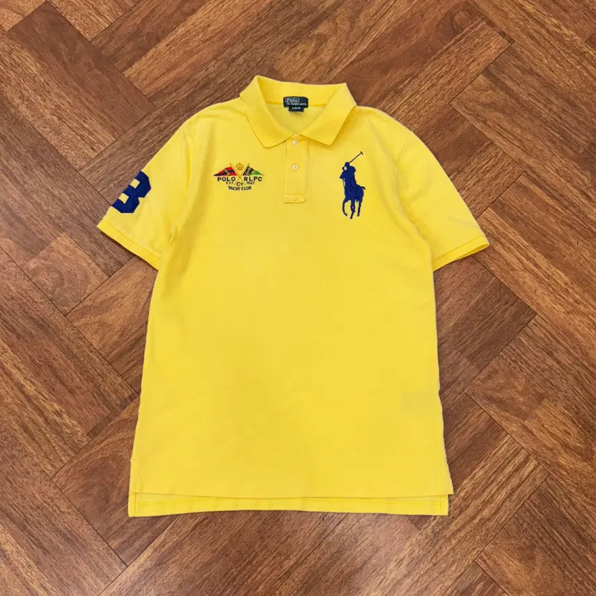 [BUNJANG] Polo Ralph Lauren Big Pony Yellow Short Sleeve Polo T-Shirt / S 폴로 랄프로렌 빅포니 옐로우 반팔 카라 PK 티셔츠