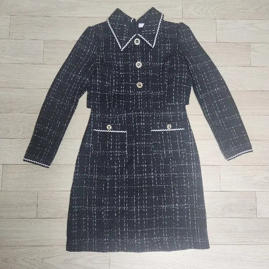 [BUNJANG] Jigott Tweed Jacket Dress Size 55 / 지고트 트위드 자켓 원피스 55