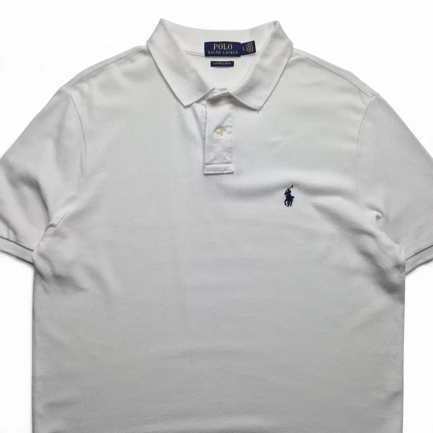 [BUNJANG] Polo Ralph Lauren PK Collar T-Shirt White / [L] 폴로 랄프로렌 PK 카라티 화이트