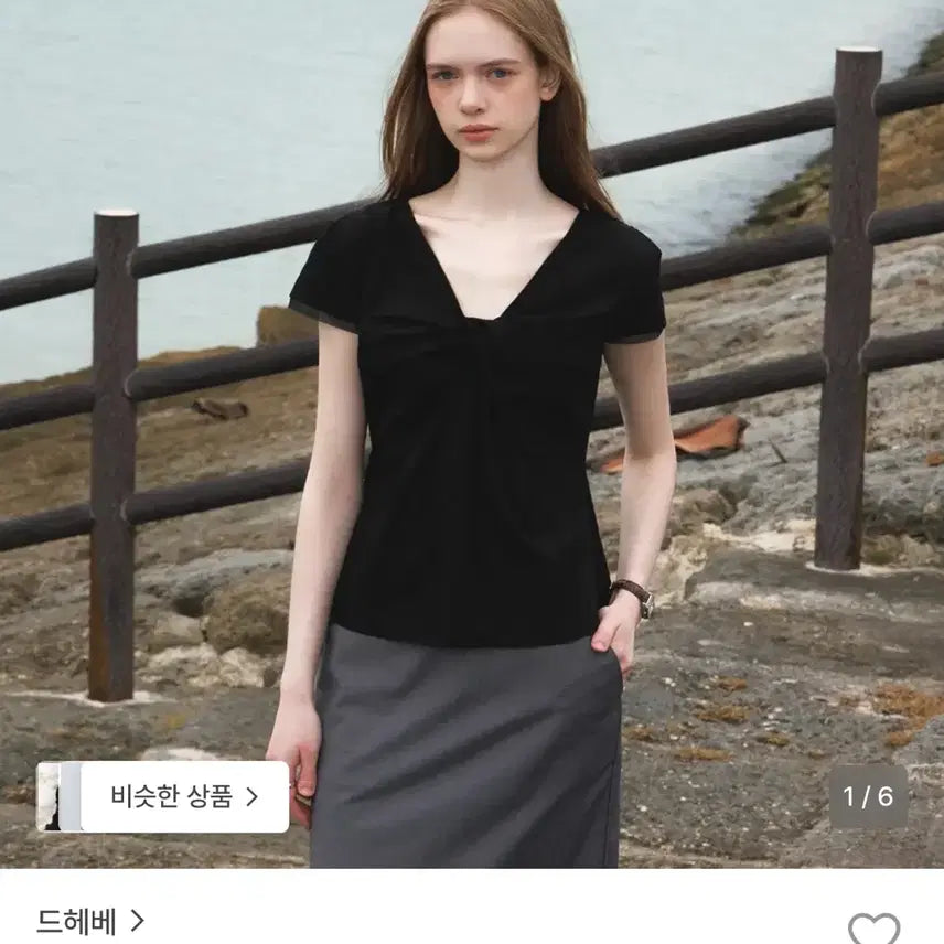 [BUNJANG] Dehévé Twist Lace Blouse M / [드헤베] 트위스트 레이스 블라우스 M 새상품
