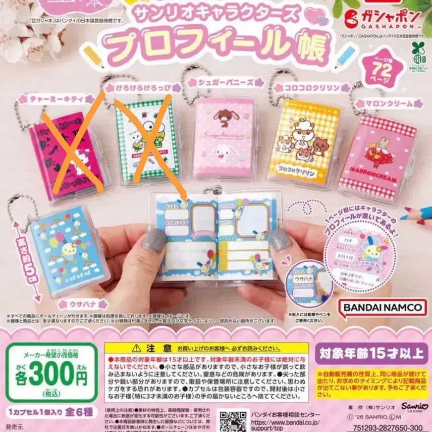 [BUNJANG] Sanrio Character Profile Book Set (4 Types) / 산리오 캐릭터 프로필 북 4종일괄 우사하나 슈가바니즈 마론크림 쿠리링