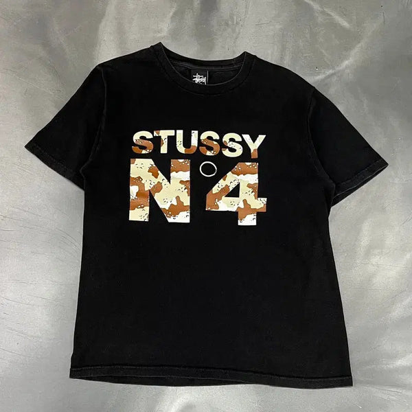 [BUNJANG] Stussy N'4 Camo Logo Short Sleeve T-Shirt / 스투시 N'4 카모로고 반팔티 y18554