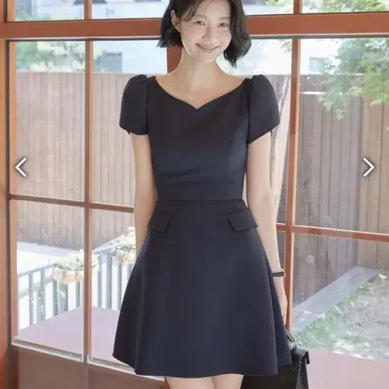 [BUNJANG] IVANA HELSINKI Heartlie Mini Dress (Navy, Size S) / [택O/ 새상품] 이바나헬싱키 Heartlie mini Dress