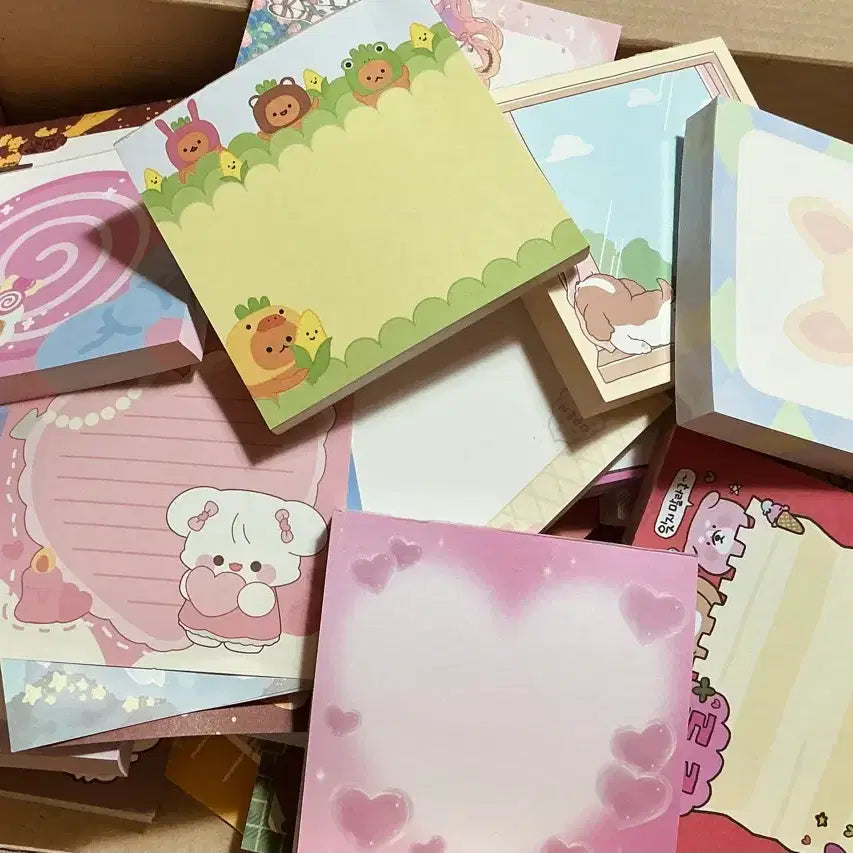[BUNJANG] Memo Pads & Wrapping Paper Set / 떡메&랩핑지 랜덤 판매