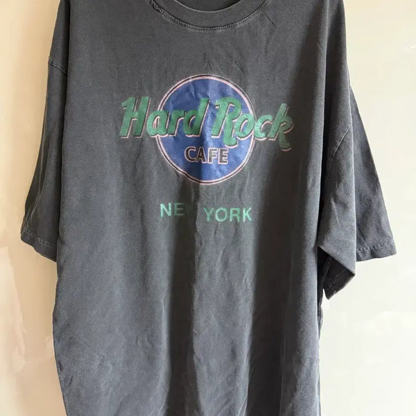 [BUNJANG] Hard Rock Cafe New York Charcoal Short Sleeve T-Shirt / 하드락카페 뉴욕 차콜 반팔