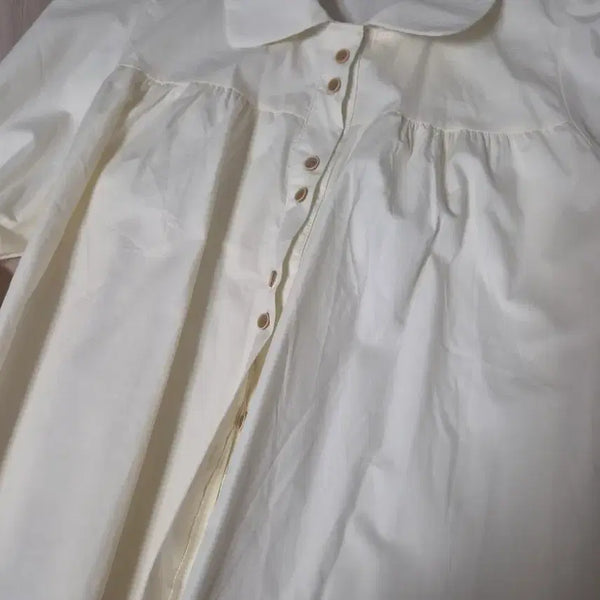 [BUNJANG] Latte Gal Vintage Japanese Mori Girl Wood-Tone Blouse Shirt / 라떼갸루 빈티지 일본풍 모리걸 우드톤 블라우스 셔츠