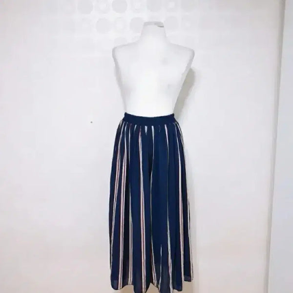 [BUNJANG] Chiffon Wide-Leg Pants Navy / 여름바지66 쉬폰바지66 얇은바지66 통바지66