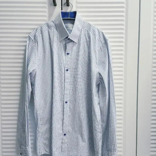 [BUNJANG] Pierre Cardin Check Slim Fit Shirt / 피에르가르뎅 체크 남방 셔츠