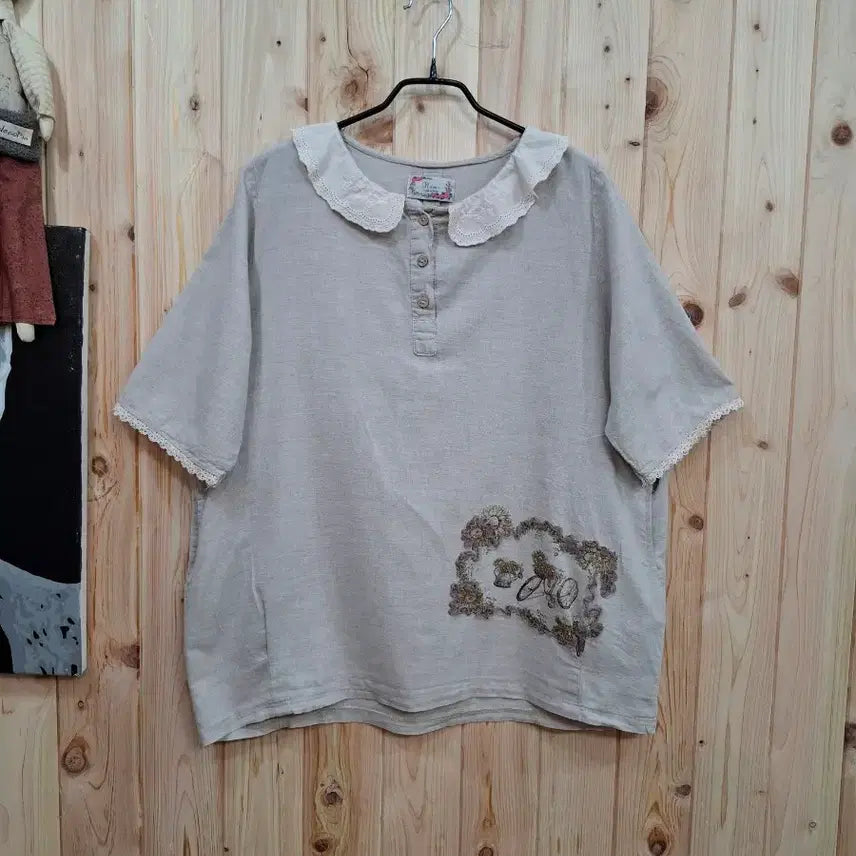 [BUNJANG] Namo Lace Collar Blouse / 나모 레이스 카라 블라우스