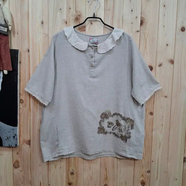 [BUNJANG] Namo Lace Collar Blouse / 나모 레이스 카라 블라우스