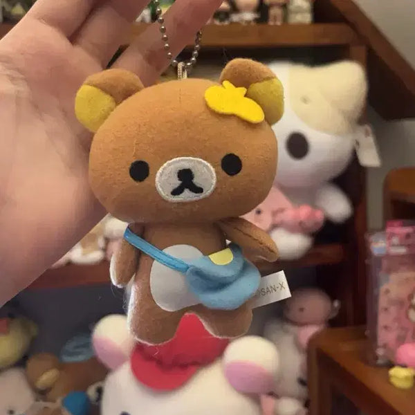 [BUNJANG] Vintage Kabaya Rilakkuma Butterfly Kindergarten Plush Keychain / 고전 카바야 리락쿠마 나비 유치원 인형키링