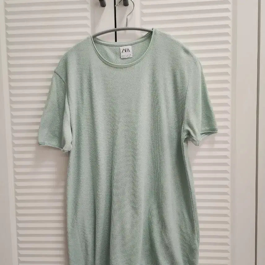 [BUNJANG] ZARA Short Sleeve Knit Mint M / ZARA 민트색 반팔 니트 M