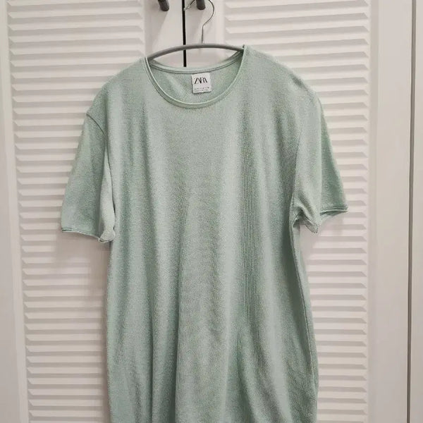 [BUNJANG] ZARA Short Sleeve Knit Mint M / ZARA 민트색 반팔 니트 M