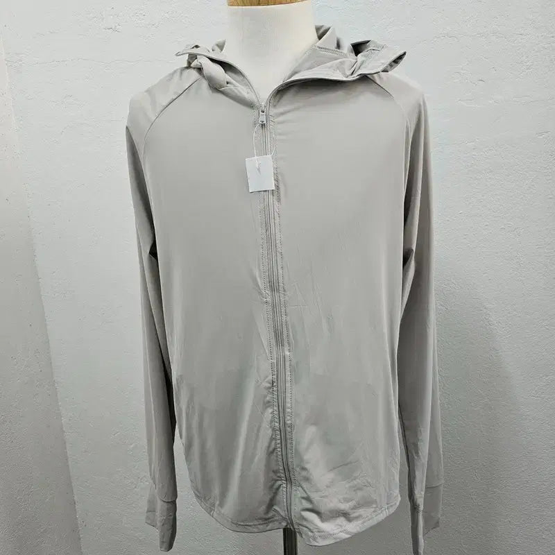 [BUNJANG] Vintage Light Gray Polyester Blend Zip-Up Jacket XL / 집업 여 XL J6569