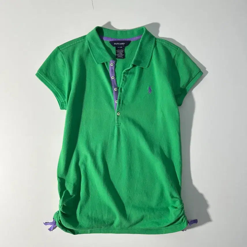 [BUNJANG] Polo Ralph Lauren Purple Pony Slim Fit Cotton T-Shirt / 폴로 퍼플포니 타이 슬림핏 카라 티셔츠 44/55