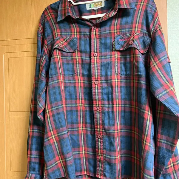 [BUNJANG] KOLON SPORT Check Pattern Shirt / 코오롱스포츠 체크무늬셔츠
