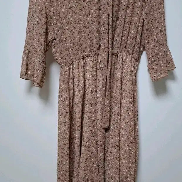 [BUNJANG] Dark Pink Chiffon Floral Maxi Dress / 어두운핑크톤  쉬폰원피스