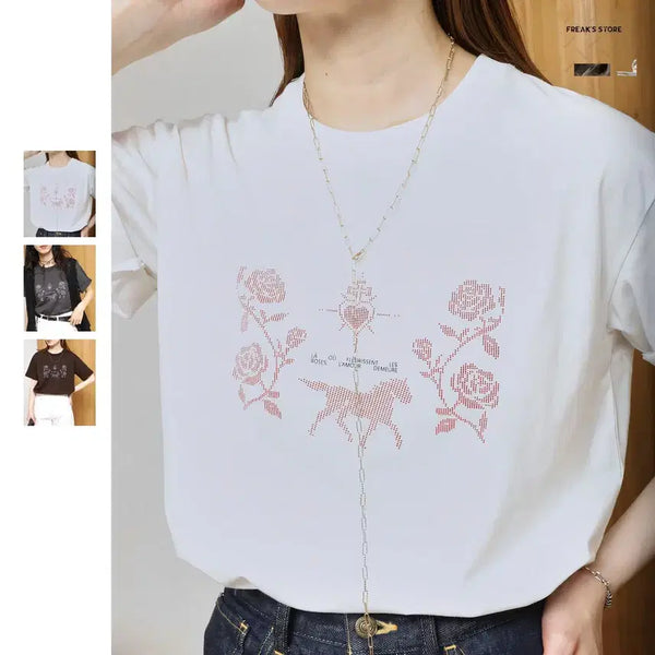 [BUNJANG] Freaks Store Firsthand Organic Cotton Dot Graphic T-Shirt / 프릭스토어 퍼스트핸드 오가닉코튼 도트그래픽 티셔츠