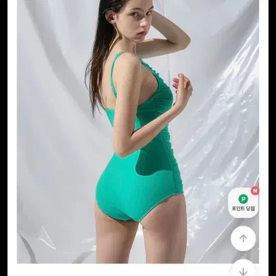 [BUNJANG] Bikini Vender Drape High Neck Monokini S / 비키니밴더 드레이프 하이넥 모노키니 s