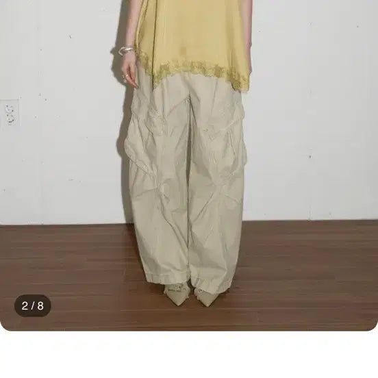 [BUNJANG] Picky Society Pigment Pocket Curved Pants - Ivory / 피키소사이어티 Pigment Pocket Curved Pants Ivory