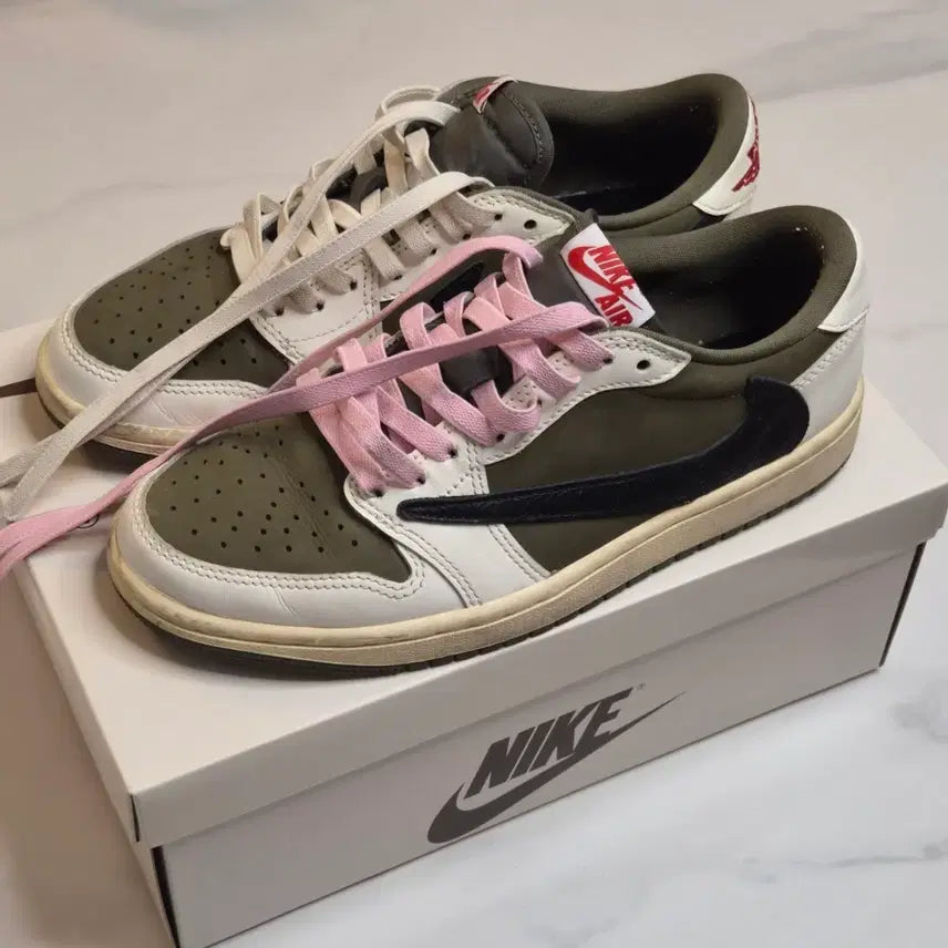 [BUNJANG] Nike Travis Scott x Air Jordan 1 Low Reverse Olive / 나이키 트래비스 스캇 조던 1 로우 리버스올리브