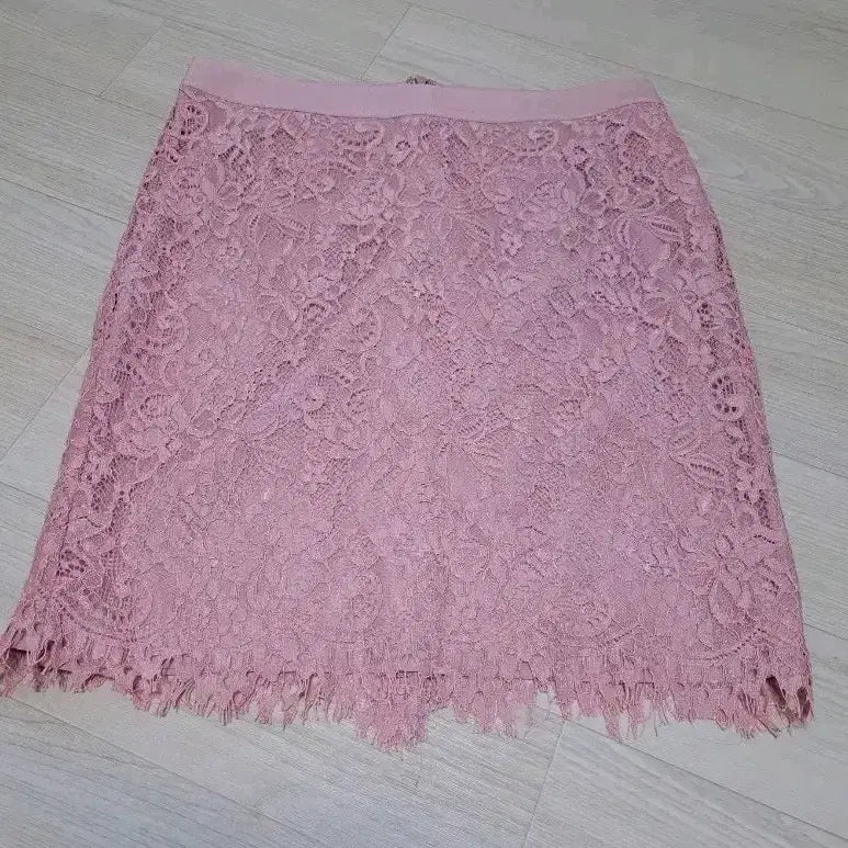 [BUNJANG] YVESSE Women's Indie Pink Lace Skirt / YVESSE 인디핑크 레이스 스커트