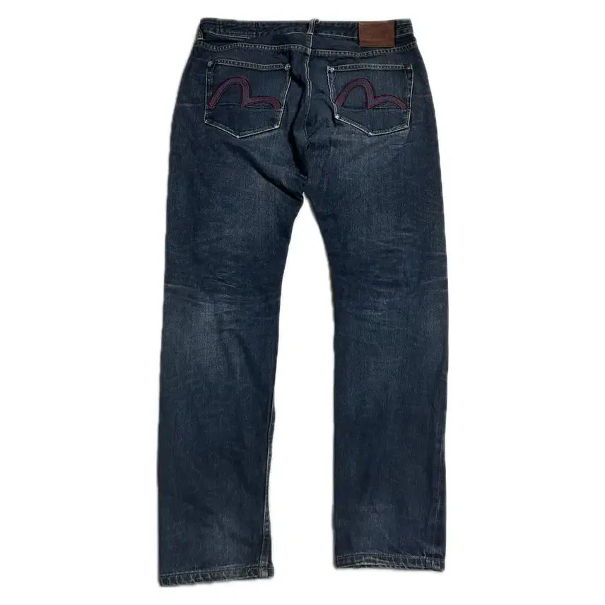[BUNJANG] EVISU Vintage Patchwork Washed Denim Pants 32x34 / 에비수 빈티지 데님 팬츠 32x34