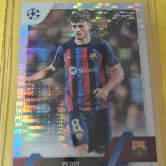 [BUNJANG] Pedri 2023 Barcelona Holo Chrome Card / 2023 바르셀로나 페드리 홀로 크롬카드