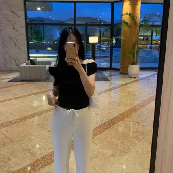 [BUNJANG] La Filer La Main White Pants Long / 라플리에 라망 화이트 팬츠 long 새상품 택 O