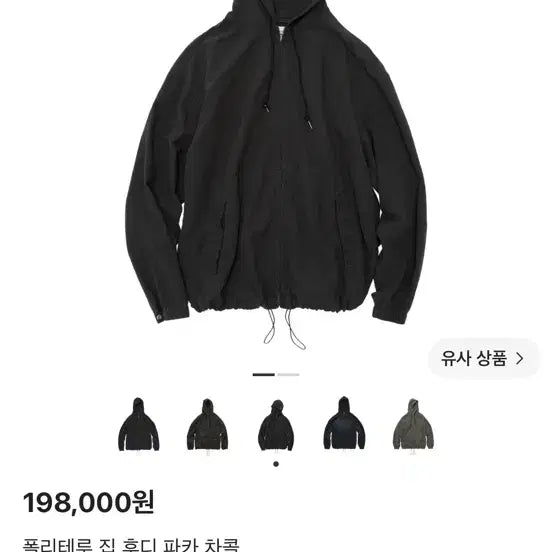 [BUNJANG] Polilu Zip Hoodie Parka Charcoal / 3) 폴리테루 집 후디 파카 차콜