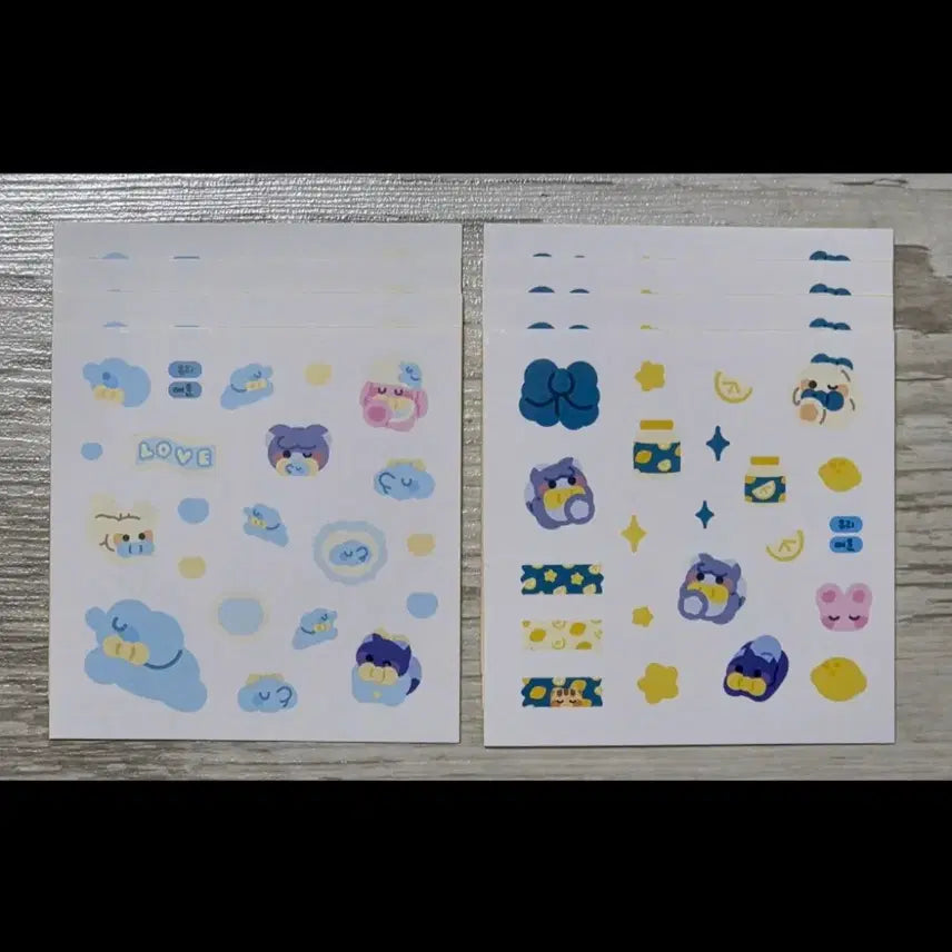 [BUNJANG] Yuri Lee Designed Matte Stickers (8x8cm, Removable) / 정유리님, 유리님, 회장님 도안 무광 인스 스티커