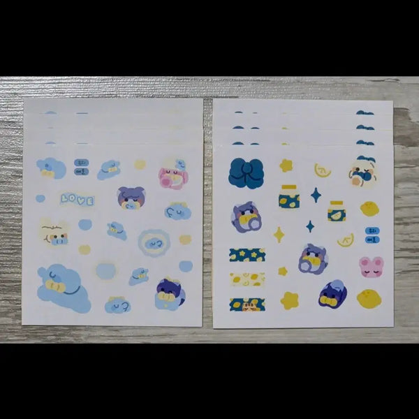 [BUNJANG] Yuri Lee Designed Matte Stickers (8x8cm, Removable) / 정유리님, 유리님, 회장님 도안 무광 인스 스티커
