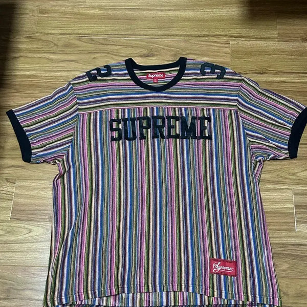 [BUNJANG] Supreme Open Knit Football Top Multi-Color / 슈프림 오픈 니트 풋볼 탑 멀티 컬러-25SS