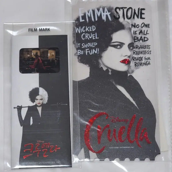 [BUNJANG] Cruella Original Ticket + Film Mark / 크루엘라 오리지널 티켓 + 필름마크