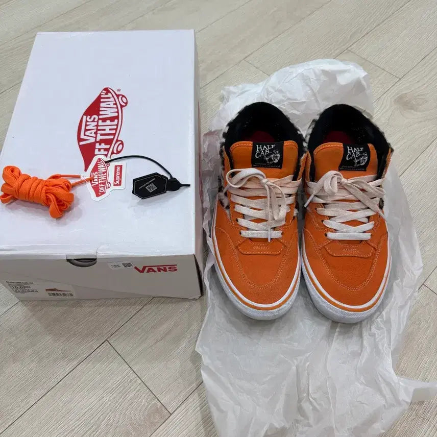 [BUNJANG] Supreme x Vans Leopard Half Cab Orange (280) / 280)슈프림x반스 레오파드 하프캡 오렌지 팝니다.