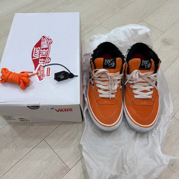 [BUNJANG] Supreme x Vans Leopard Half Cab Orange (280) / 280)슈프림x반스 레오파드 하프캡 오렌지 팝니다.
