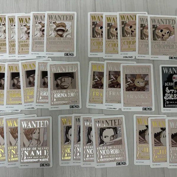 [BUNJANG] Baekdabang One Piece Wanted Poster Card Bundle Set / 빽다방 원피스 현상수배 카드
