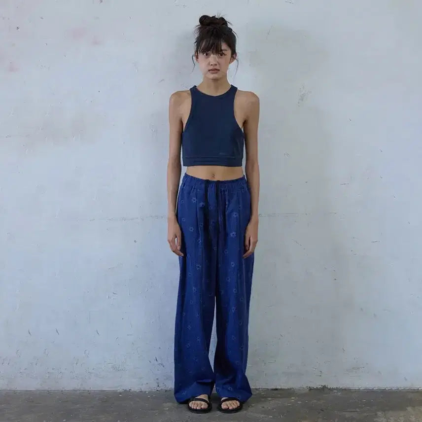 [BUNJANG] Hokus Pokus Daisy Cirque Banding Pants Navy / (새상품) 호쿠스포쿠스 데이지 서커 밴딩 팬츠 네이비