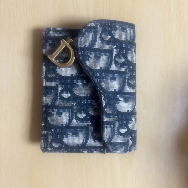 [BUNJANG] Dior Oblique Card Holder Navy / 디올 오블리크 카드 지갑 네이비