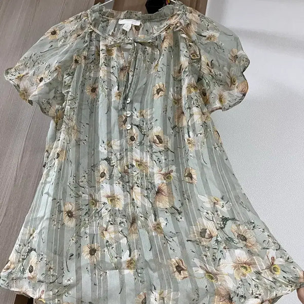 [BUNJANG] H&M Chiffon Floral Blouse / (새상품)HnM 쉬폰 꽃무늬 블라우스