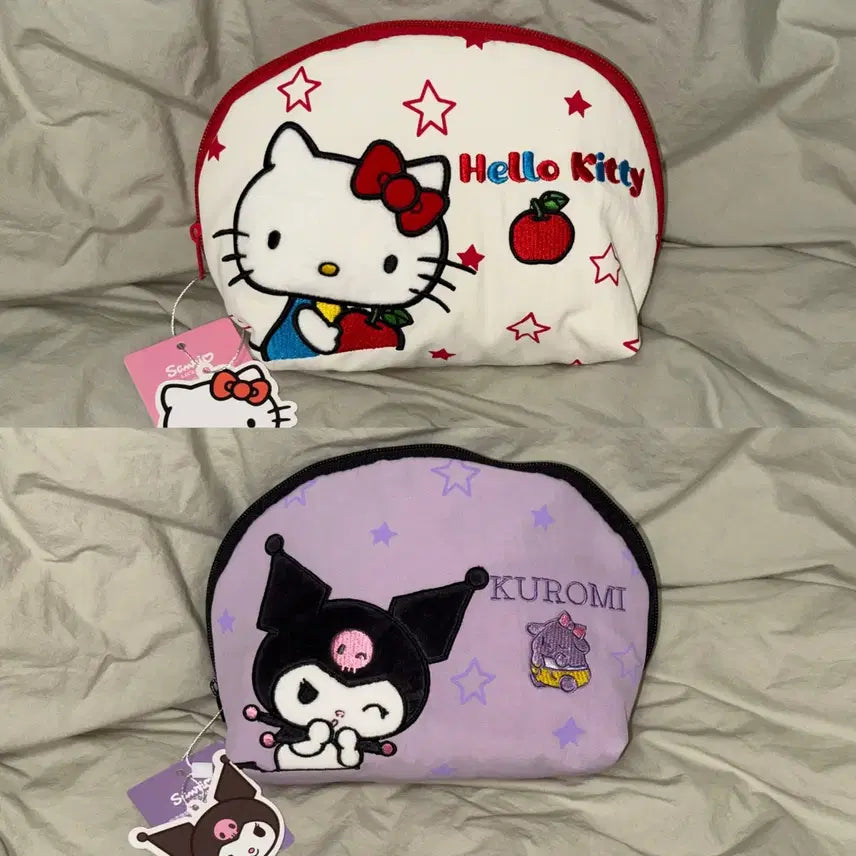 [BUNJANG] Sanrio Hello Kitty Kuromi Dome Pouch - Classic Stationery / [새제품] 산리오 헬로키티 쿠로미 돔형파우치 고전문구쿠지가챠산엑스시나모롤마이멜로디폼폼푸린리락쿠마