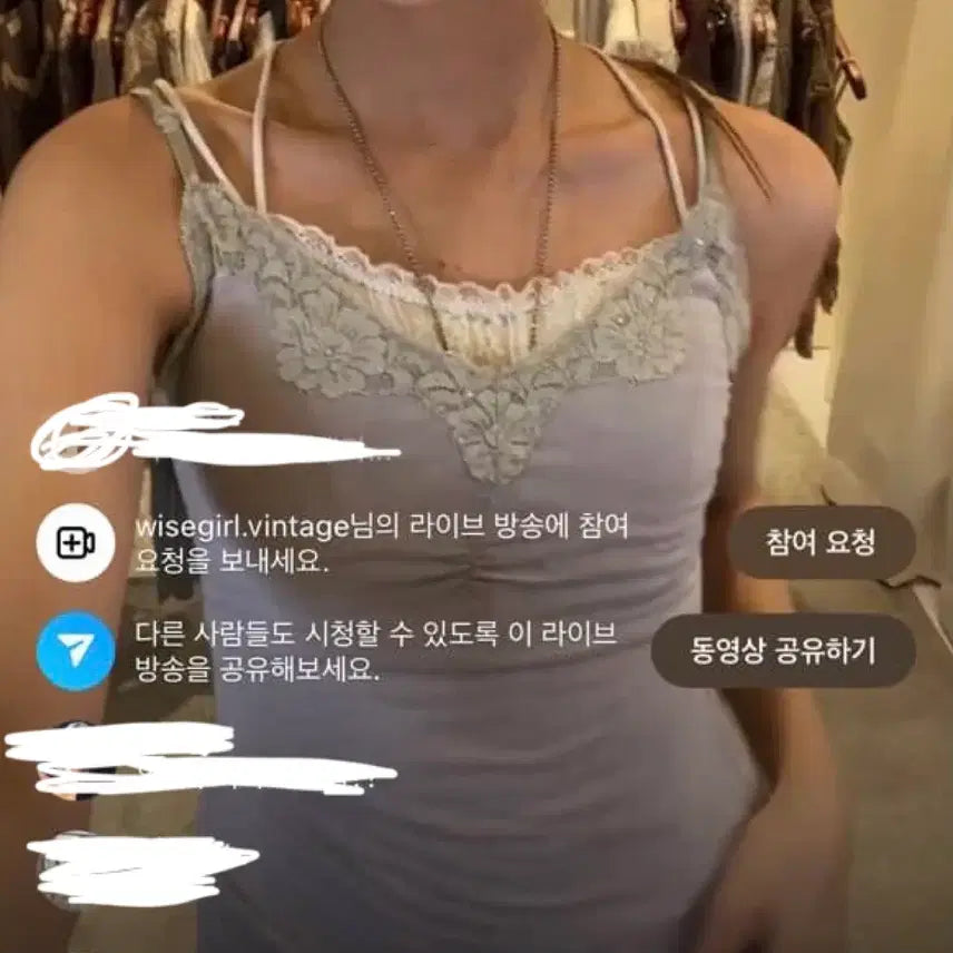 [BUNJANG] Wagirl Vintage Lace Sleeveless Top / 빈티지 나시 민소매 와걸 와이즈걸 어항
