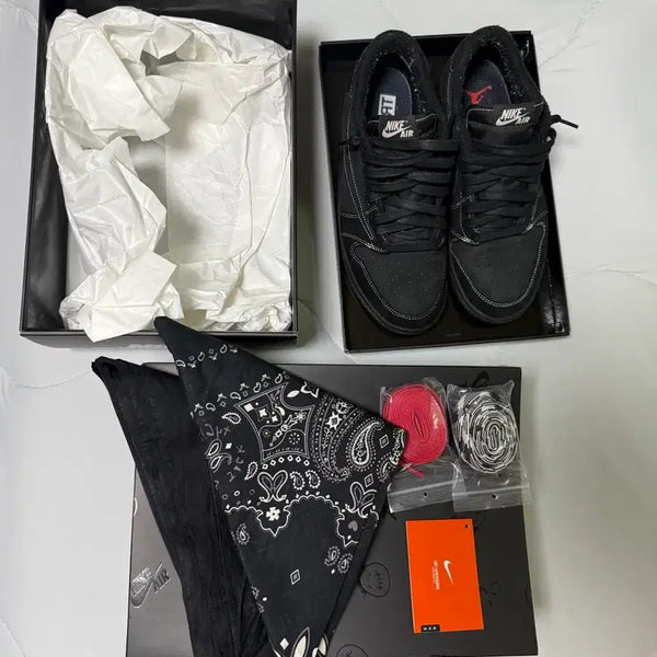 [BUNJANG] Nike Air Jordan 1 Low Travis Scott Black Phantom (270mm) / 나이키 스캇 로우 팬텀 블랙 270