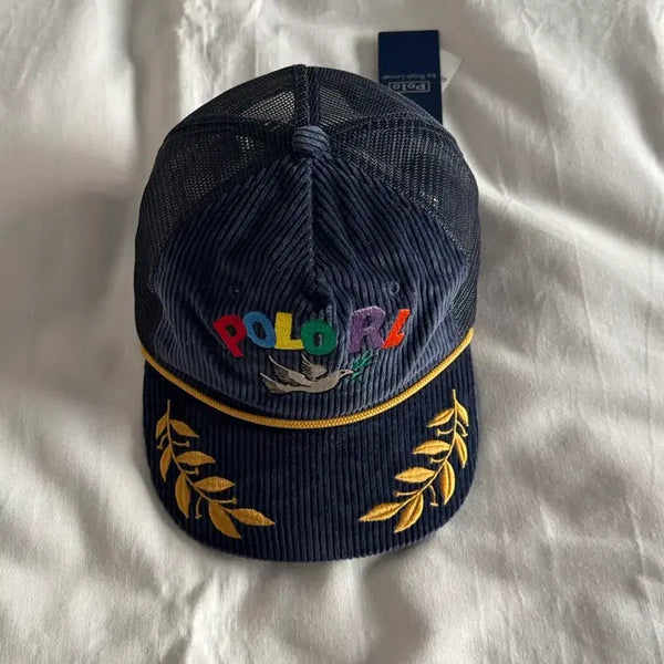 [BUNJANG] Polo Ralph Lauren Peace Love Dove Embroidered Corduroy Mesh Cap / 폴로 랄프로렌 도브 자수 코듀로이 메쉬캡 미착용 신품