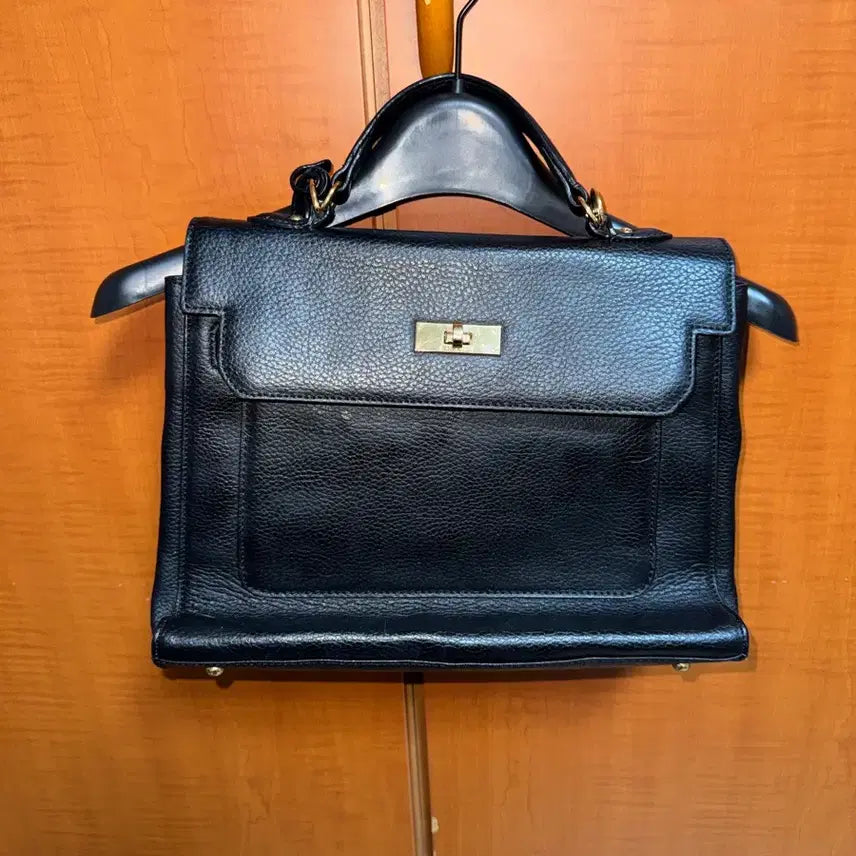 [BUNJANG] Sisley New Emma Bag Black Leather / 시슬리 뉴 엠마백 블랙