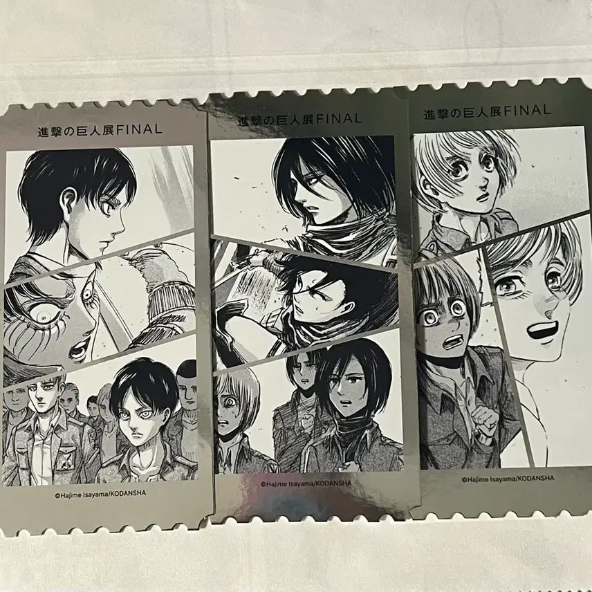[BUNJANG] Attack on Titan Exhibition FINAL Goods Random Hologram Ticket Eren Mikasa Armin / 진격의 거인 전시회 FINAL 굿즈 랜덤 홀로그램 티켓 에렌 미카사 아르민