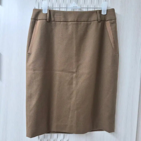 [BUNJANG] MOJO.S.PHINE Camel H-Line Wool Blend Skirt / 모조에스핀 카멜색상 H라인 스커트