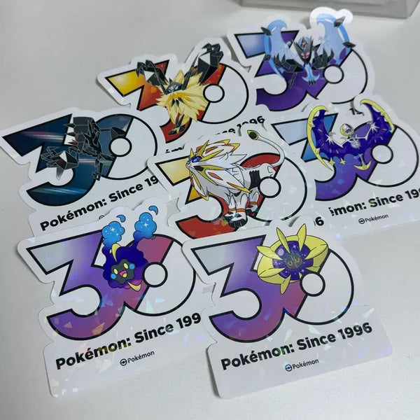[BUNJANG] Pokemon 30th Anniversary Logo Sticker Set (Cosmog, Solgaleo, Lunala, Necrozma) / 포켓몬 30주년 로고스티커 코스모그 코스모움 루나아라 솔가레오 네크로즈마