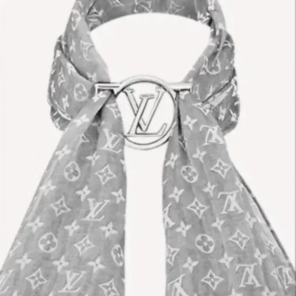[BUNJANG] Louis Vuitton 1854 LV Scarf & Scarf Ring M76392 / 루이비통 1854 스카프  LV 스톨 + 스카프링 M76392