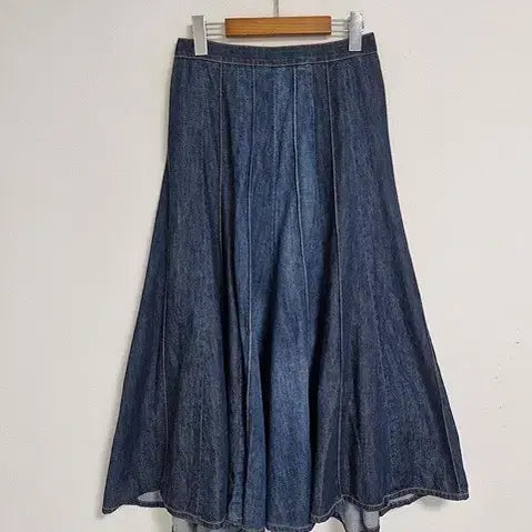 [BUNJANG] The Cashmere 22 Denim Pleated Skirt / 22년 더캐시미어 데님 주름스커트